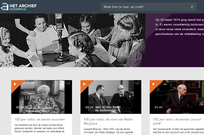 ‘Het Archief voor Onderwijs’: communicating Flemish archive materials to teachers and their pupils